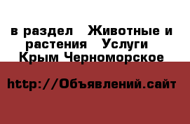  в раздел : Животные и растения » Услуги . Крым,Черноморское